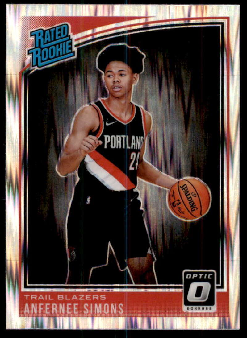 Anfernee Simons RR Rookie Card 2018-19 Donruss Optic Shock #186  Image 1