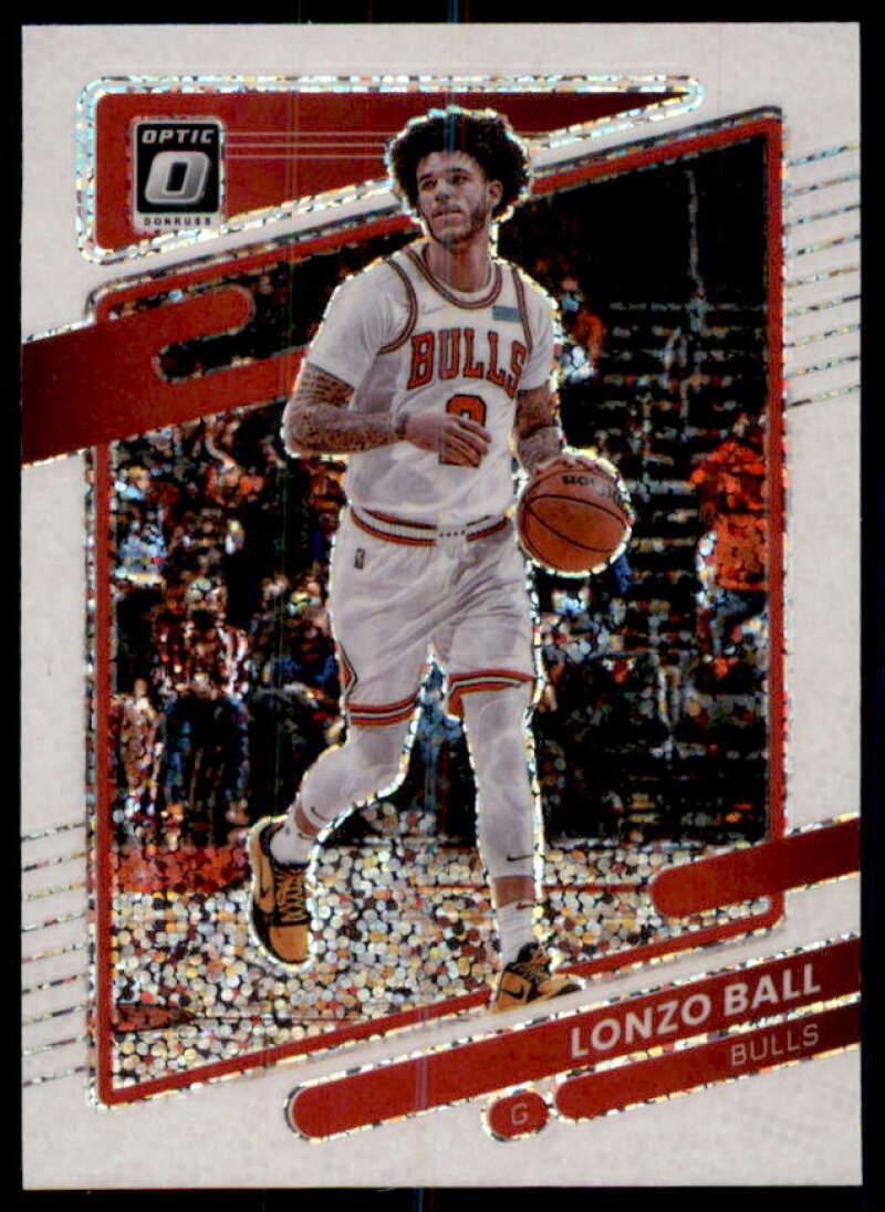 Lonzo Ball Card 2021-22 Donruss Optic White Sparkle #114  Image 1