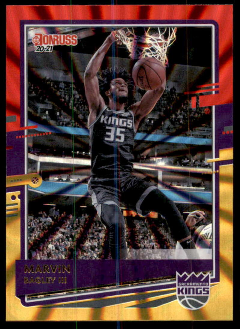 Marvin Bagley III Card 2020-21 Donruss Holo Red and Gold Laser #24  Image 1