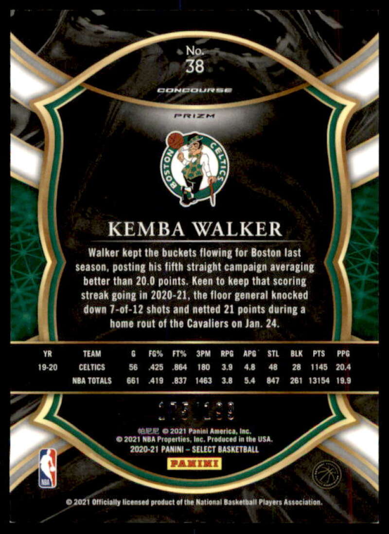 Kemba Walker Card 2020-21 Select Prizms Red #38  Image 2