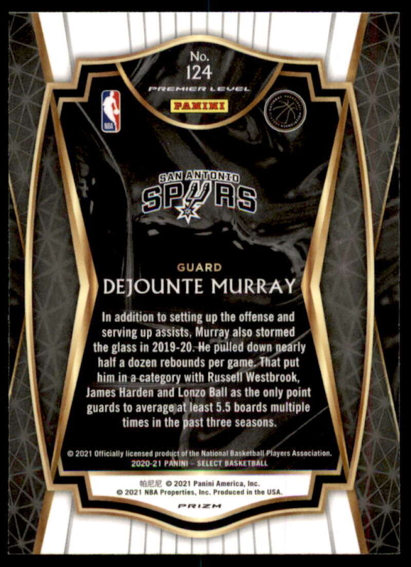 Dejounte Murray Rookie Card 2020-21 Select Prizms Scope #124  Image 2