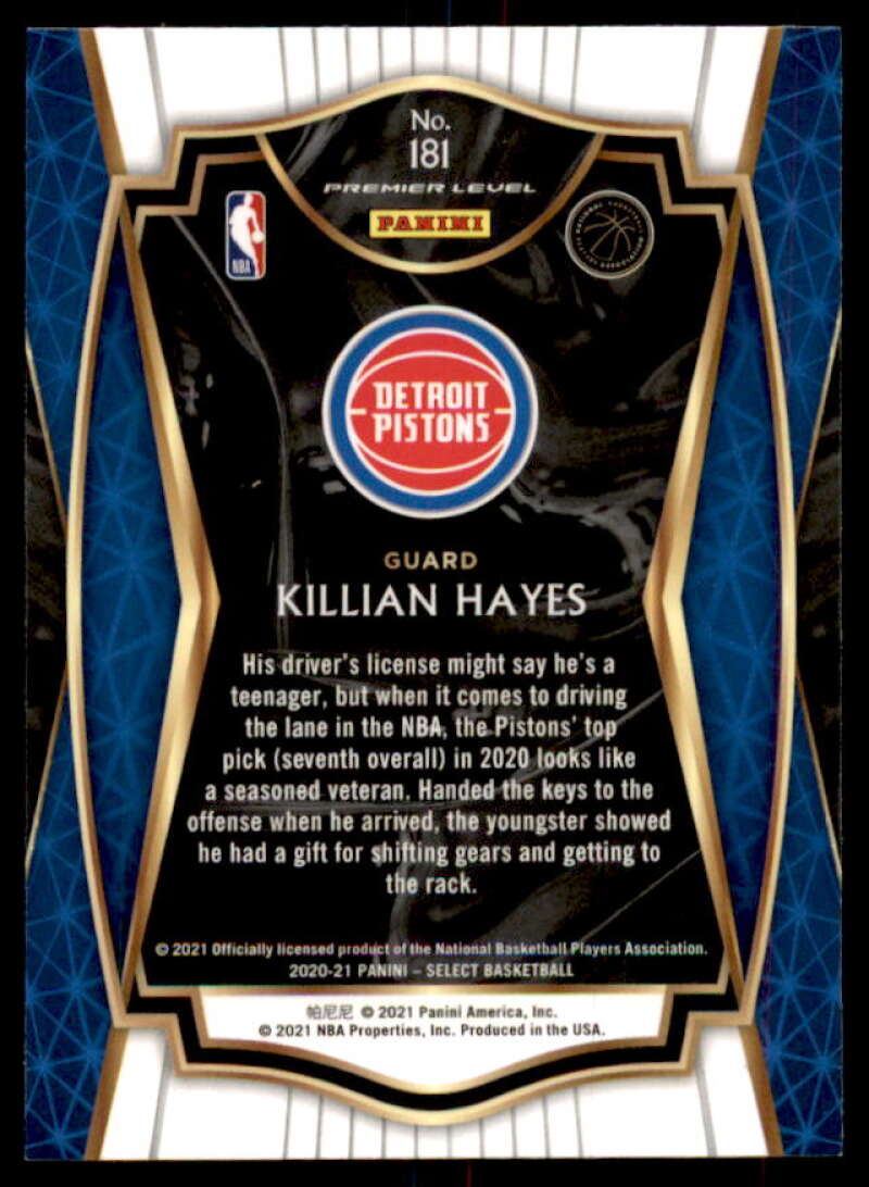 Killian Hayes Rookie Card 2020-21 Select Blue Retail #181  Image 2