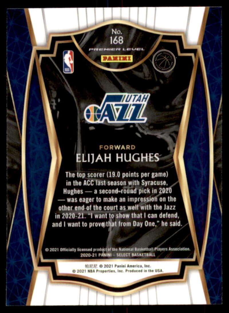 Elijah Hughes Rookie Card 2020-21 Select Blue Retail #168  Image 2