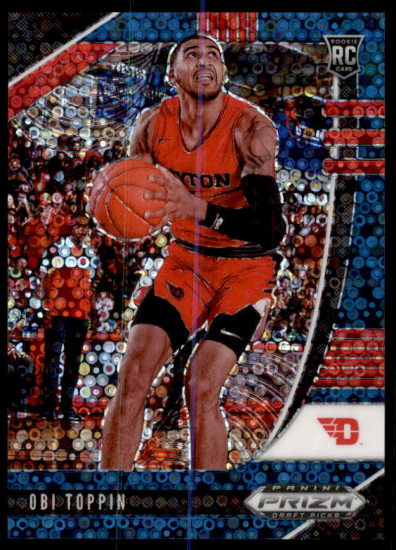 Obi Toppin Rookie 2020-21 Panini Prizm Draft Picks Prizms Fast Break Blue #47  Image 1