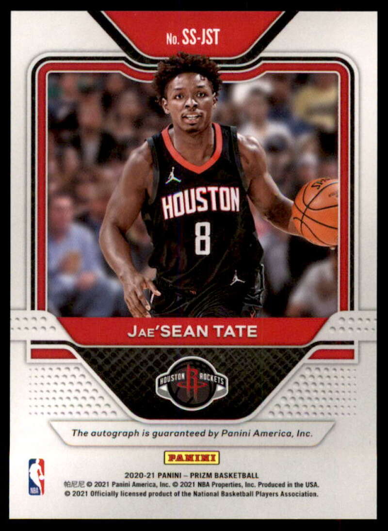 Jae'Sean Tate Rookie Card 2020-21 Panini Prizm Sensational Signatures #51  Image 2