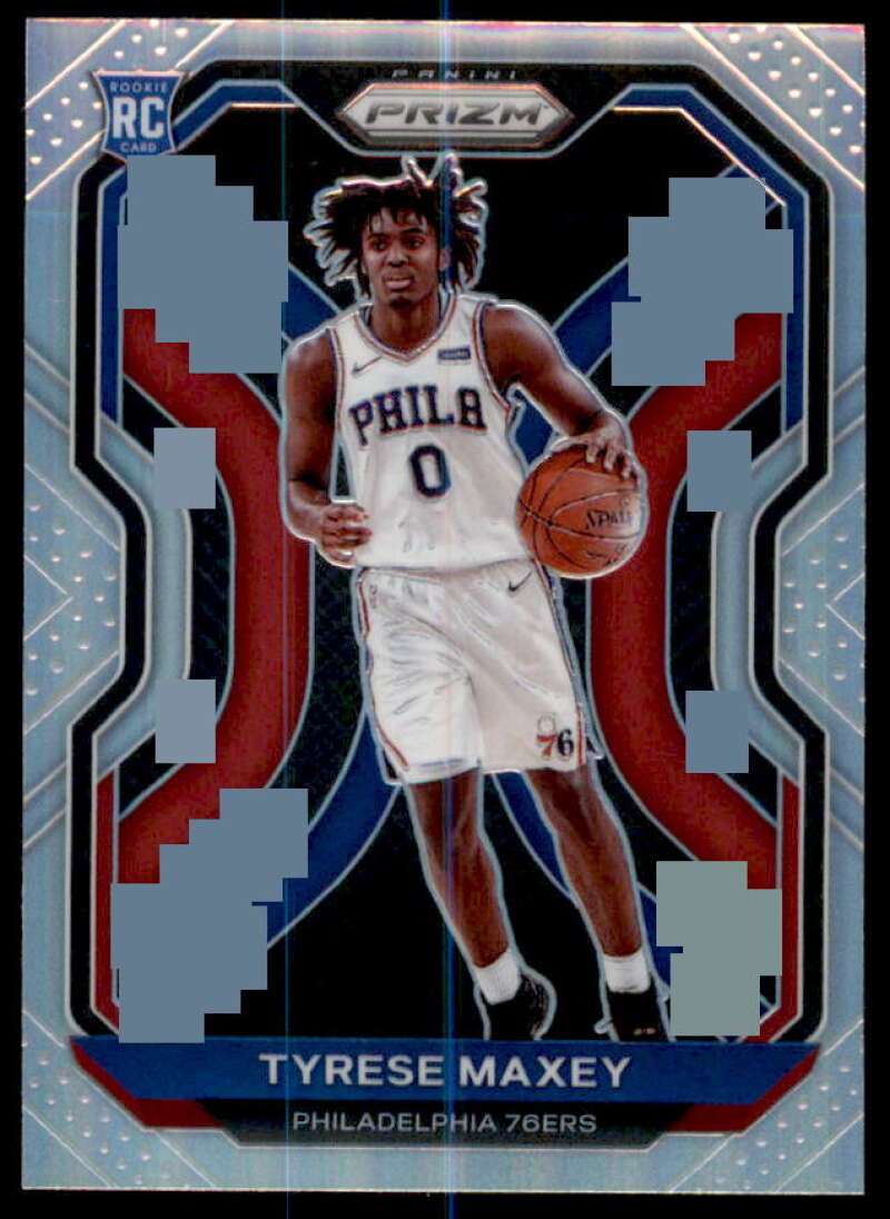 Tyrese Maxey Rookie Card 2020-21 Panini Prizm Prizms Silver #256  Image 1