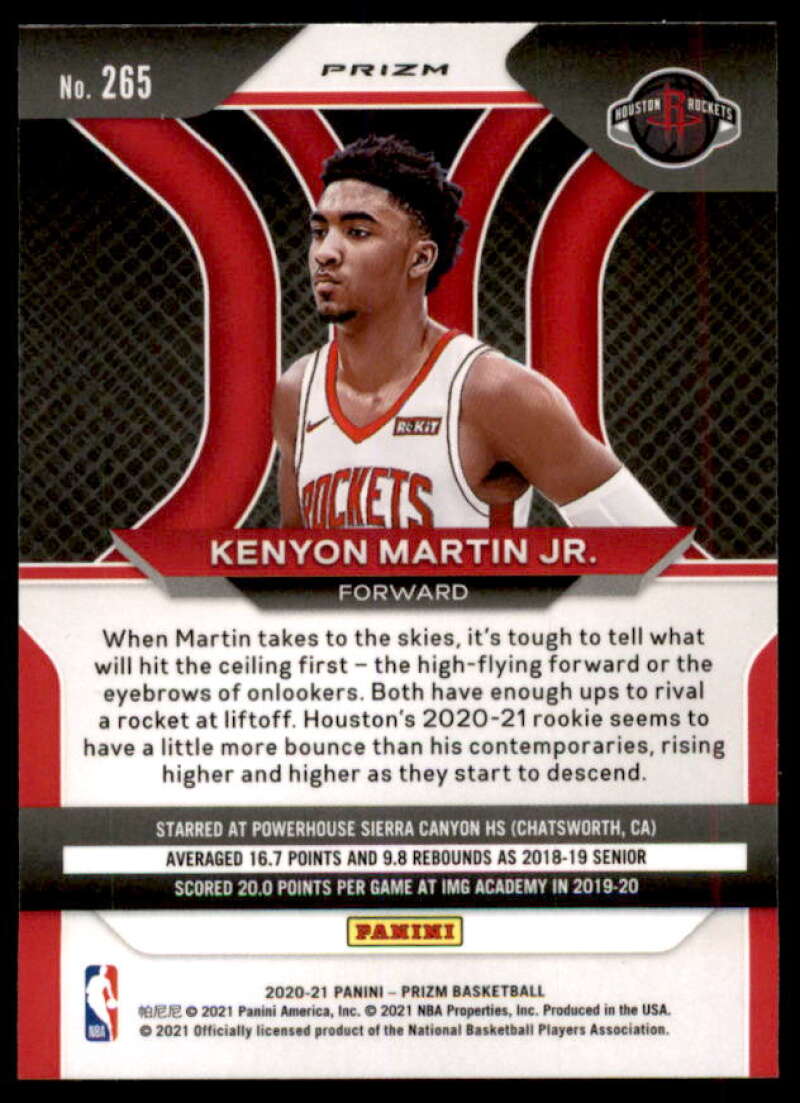 Kenyon Martin Jr. Rookie Card 2020-21 Panini Prizm Prizms Pink Ice #265  Image 2