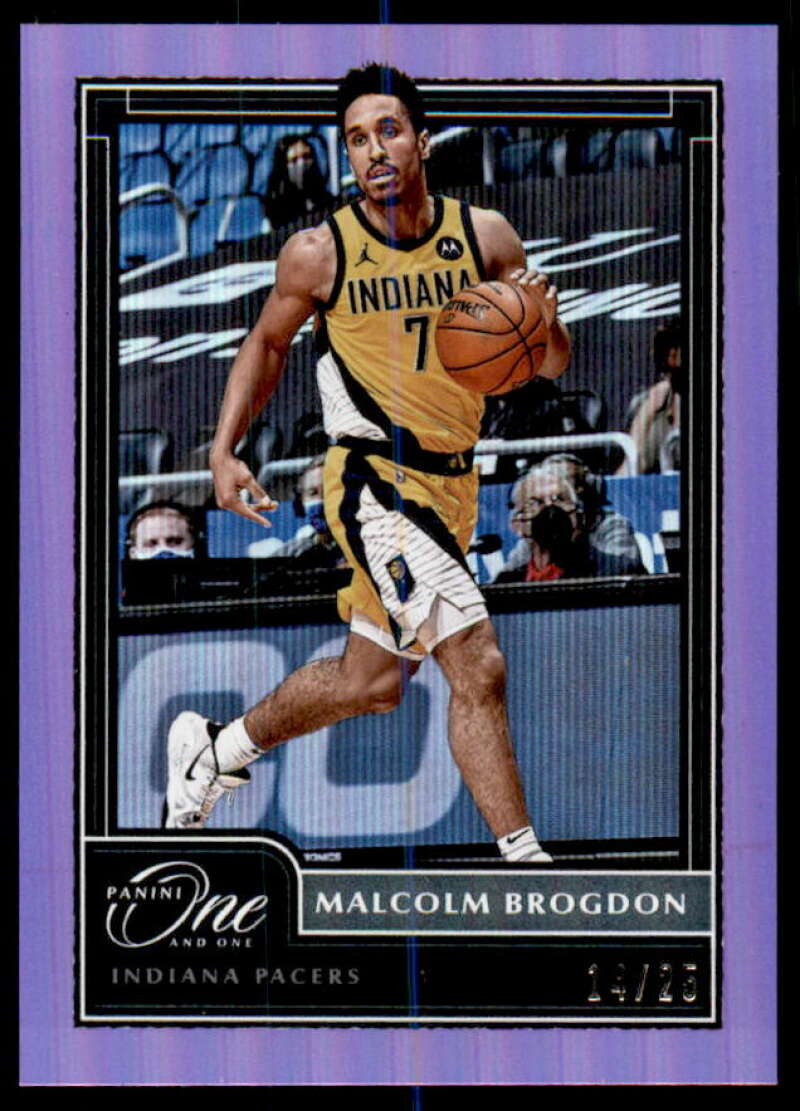 Malcolm Brogdon Card 2020-21 Panini One and One Purple #37  Image 1