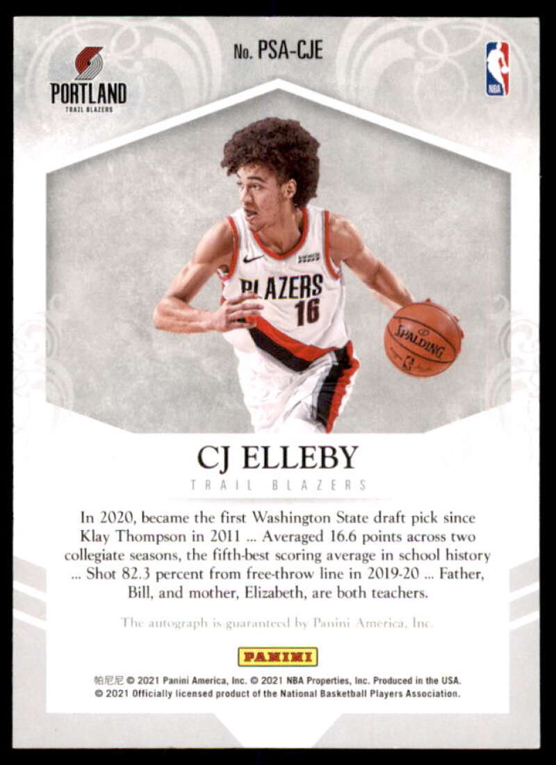 CJ Elleby Rookie 2020-21 Panini Spectra Private Signings Association Version #45  Image 2