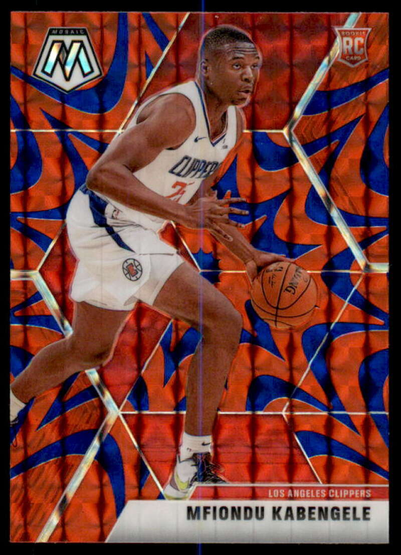 Mfiondu Kabengele Rookie Card 2019-20 Panini Mosaic Mosaic Red Wave #218  Image 1