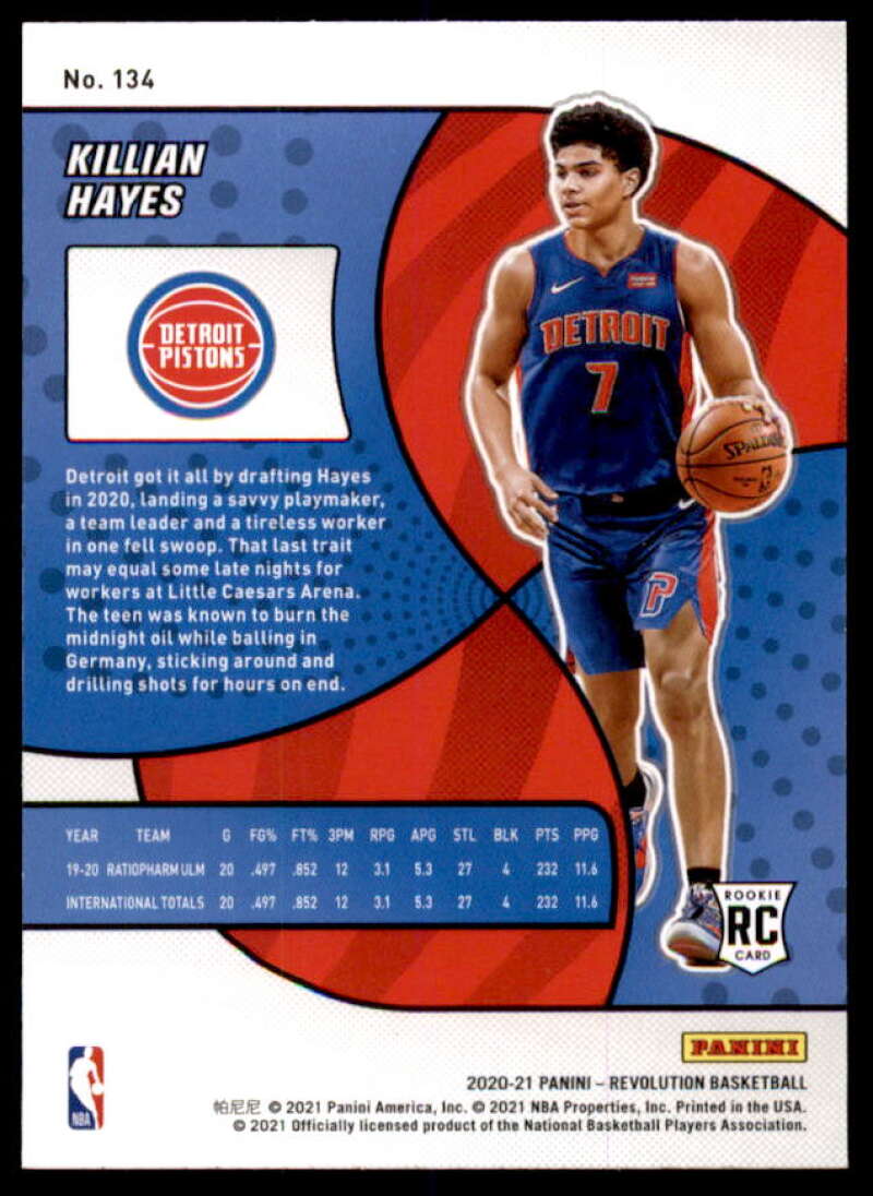 Killian Hayes RC Rookie Card 2020-21 Panini Revolution #134  Image 2