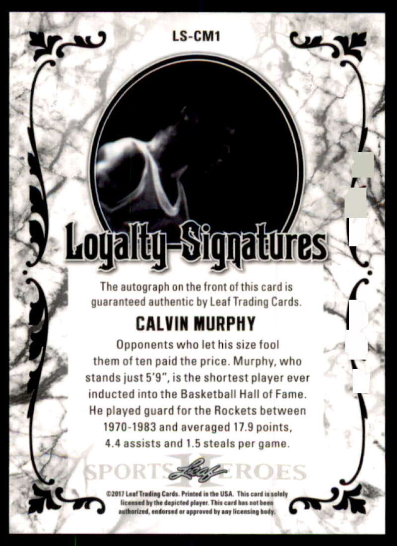 Calvin Murphy Card 2017 Leaf Metal Sports Heroes Loyalty Signatures #LSCM1  Image 2