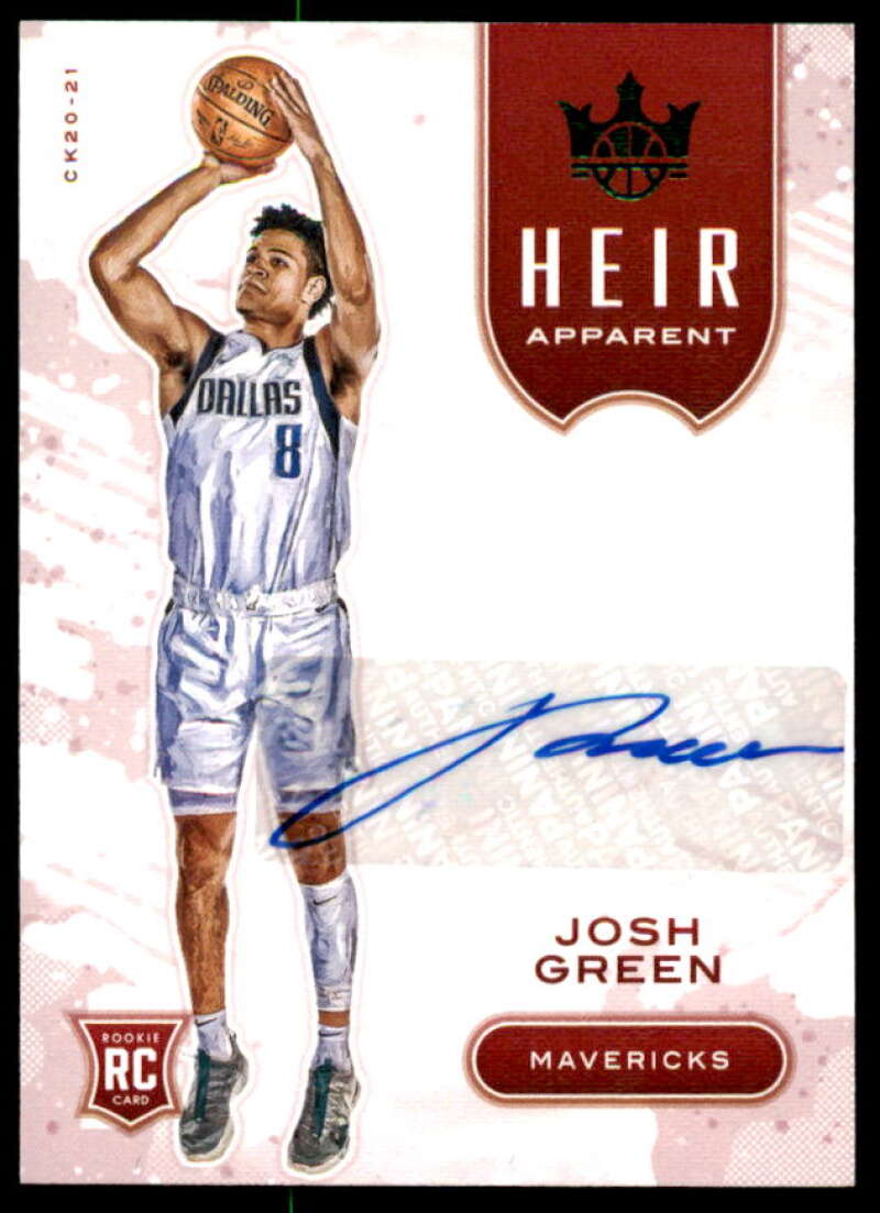 Josh Green Rookie 2020-21 Court Kings Heir Apparent Autographs Jade #29  Image 1