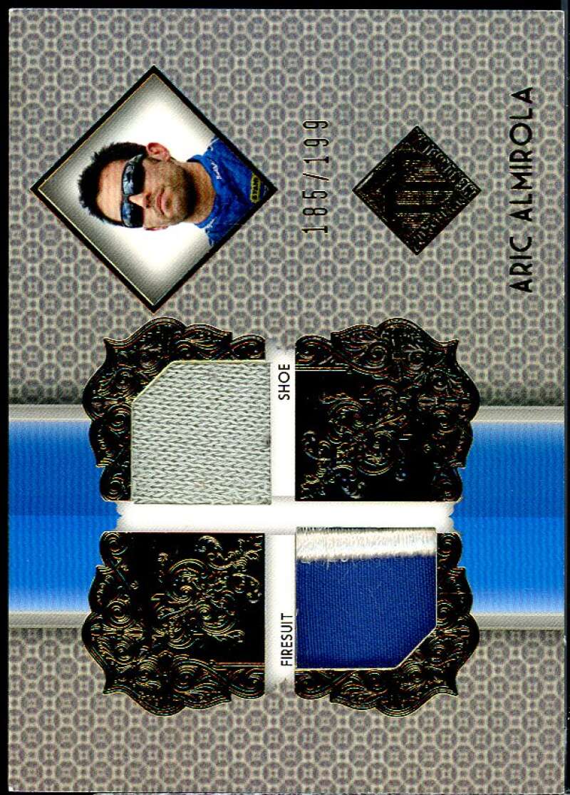 Aric Almirola Card 2013 Total Memorabilia Dual Swatch Gold #TMAA  Image 1