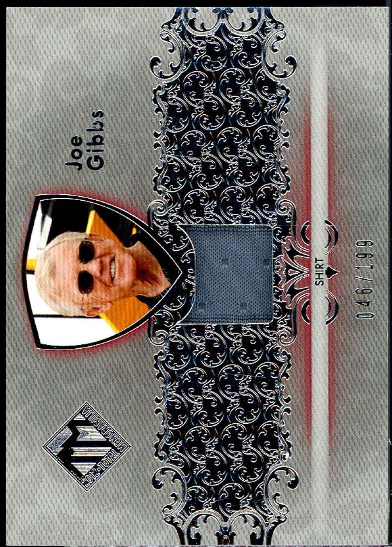 Joe Gibbs Card 2012 Total Memorabilia Single Swatch Silver #TMJG2  Image 1