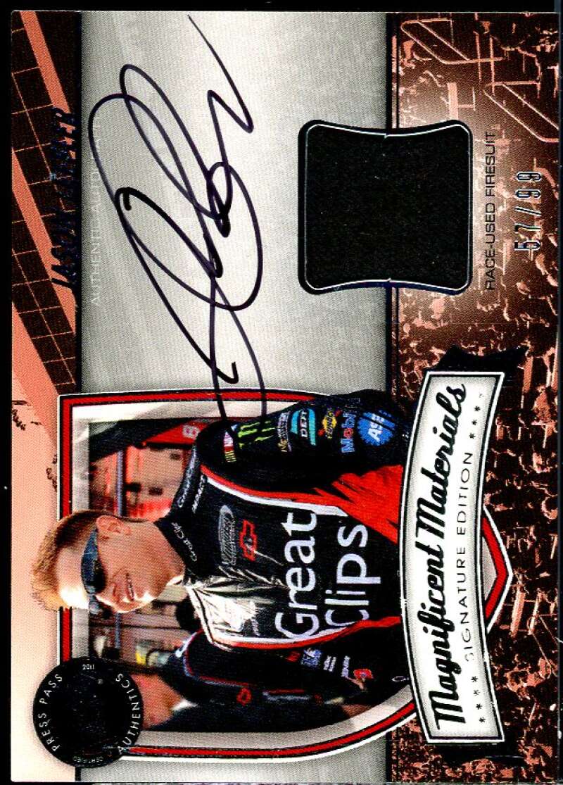 Jason Leffler 2011 Press Pass FanFare Magnificent Materials Signatures #MMSEJL  Image 1