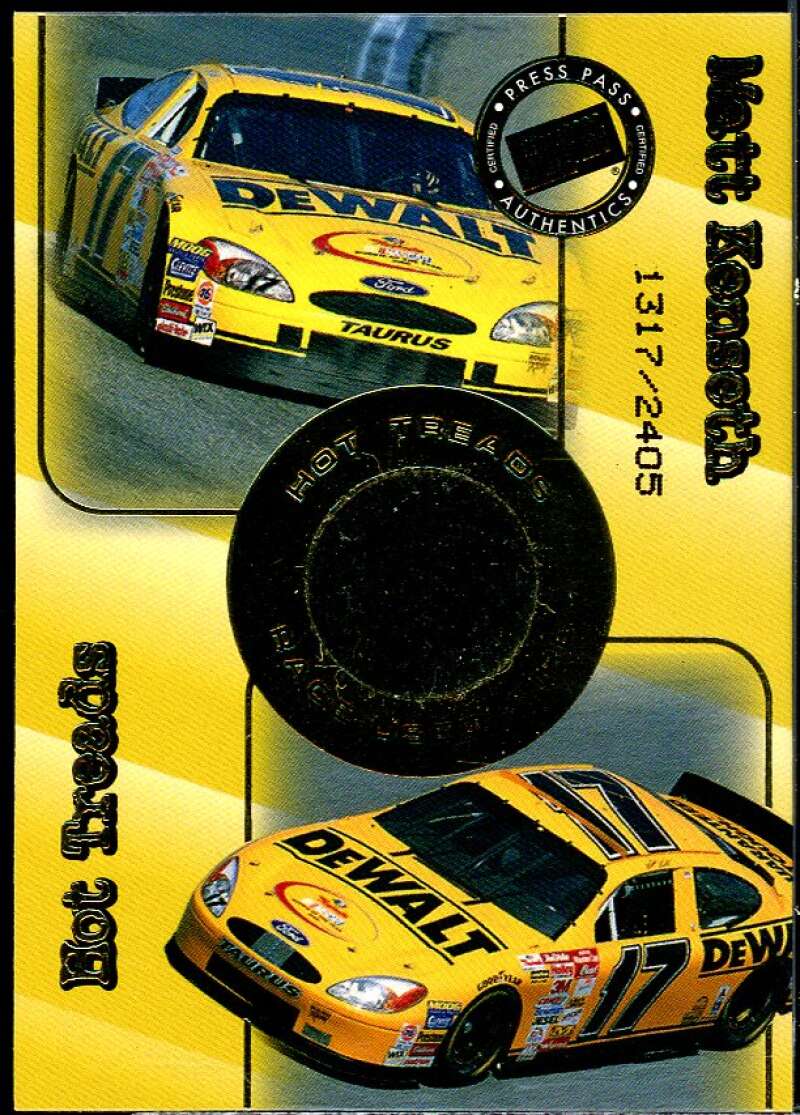 Matt Kenseth Card 2001 Press Pass Hot Treads #HT18  Image 1