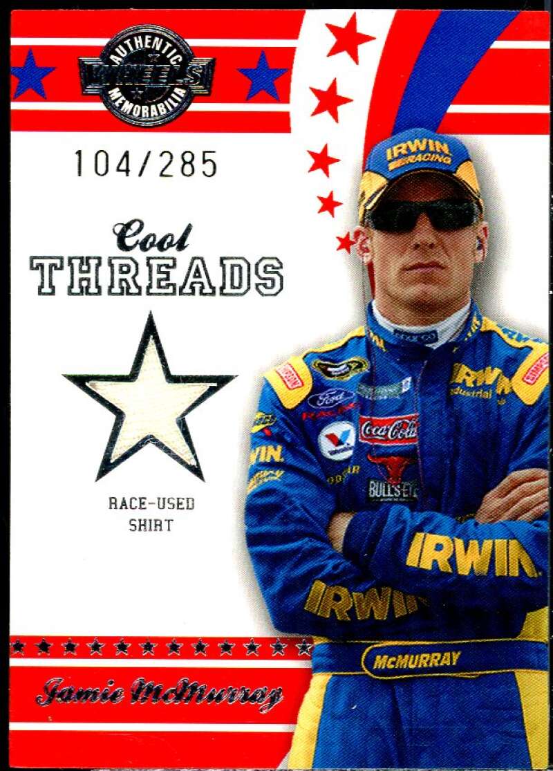 Jamie McMurray Card 2008 Wheels American Thunder Cool Threads #CT1  Image 1