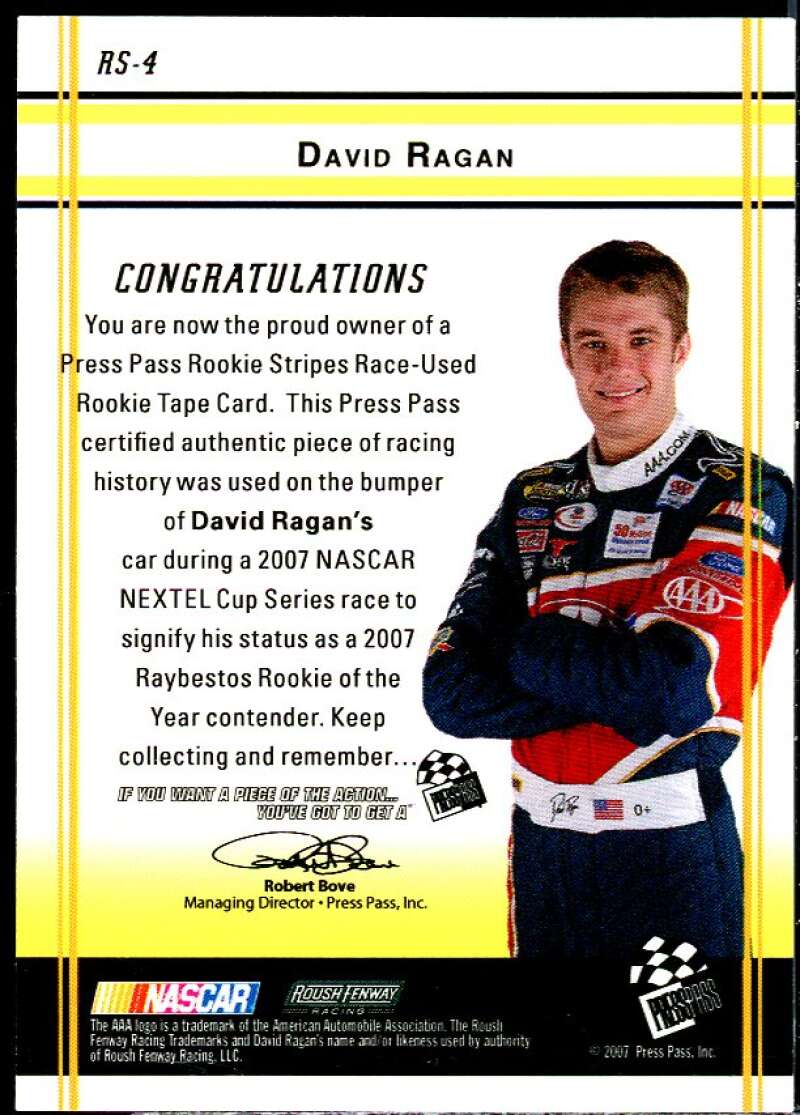 David Ragan Card 2007 VIP Rookie Stripes #RS4  Image 2