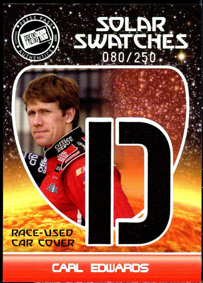 Carl Edwards D Card 2009 Press Pass Eclipse Solar Swatches #SSCE6  Image 1