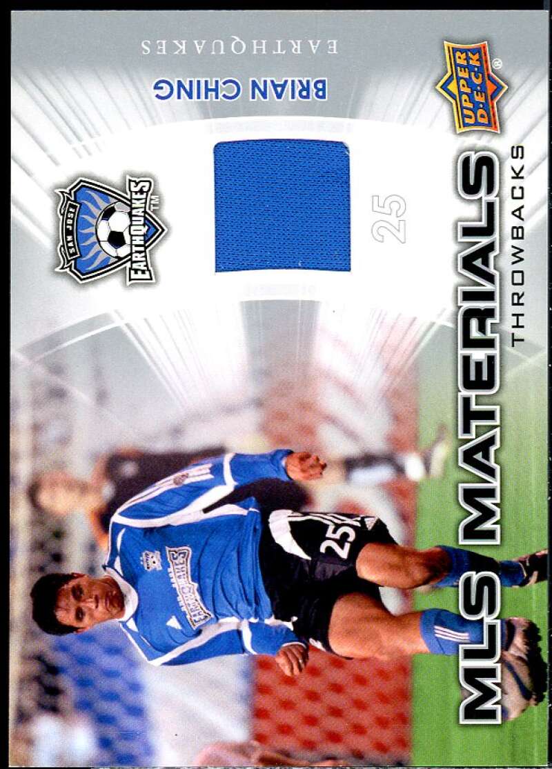 Brian Ching Card 2012 Upper Deck MLS Throwback Materials #BC  Image 1