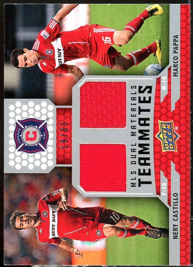 Nery Castillo/Marco Pappa Card 2011 Upper Deck MLS Teamates Dual Materials #CP  Image 1