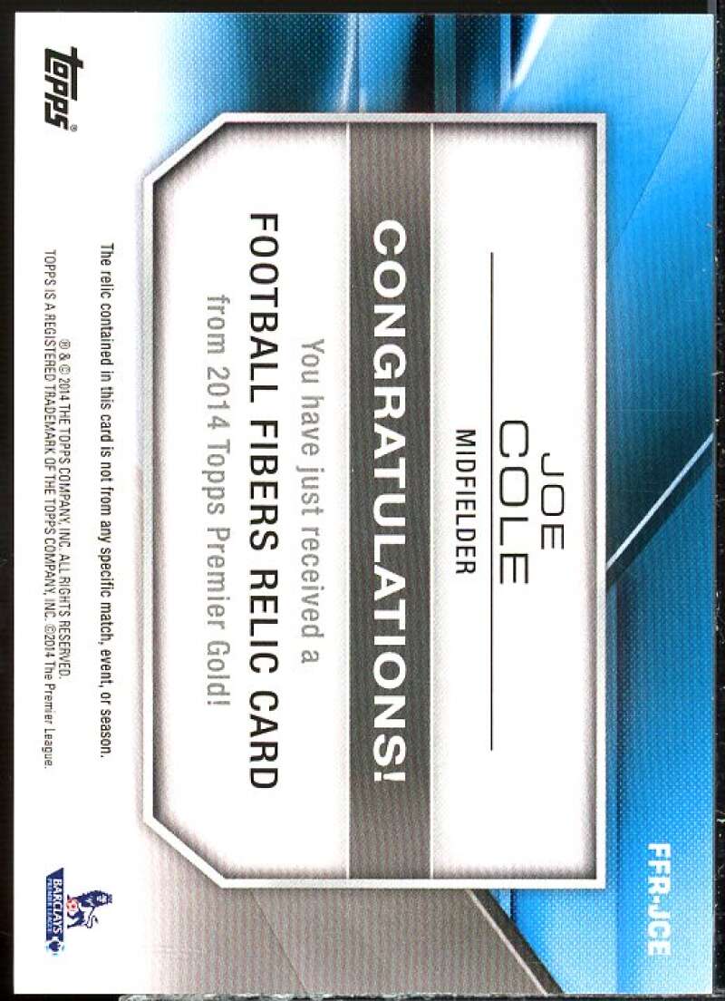 Joe Cole 2014-15 Topps English Premier League Gold Football Fiber Relic #FFRJCE  Image 2