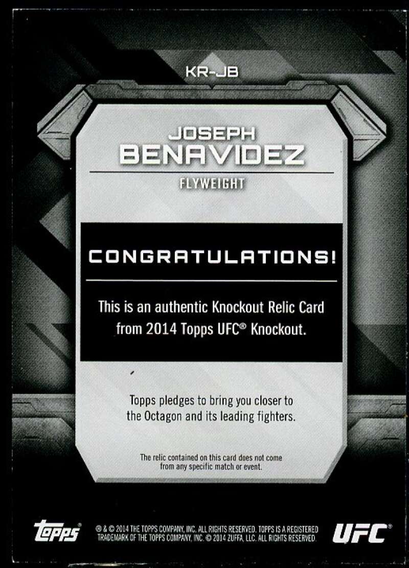 Joseph Benavidez Card 2014 Topps UFC Knockout Relics #KRJB  Image 2