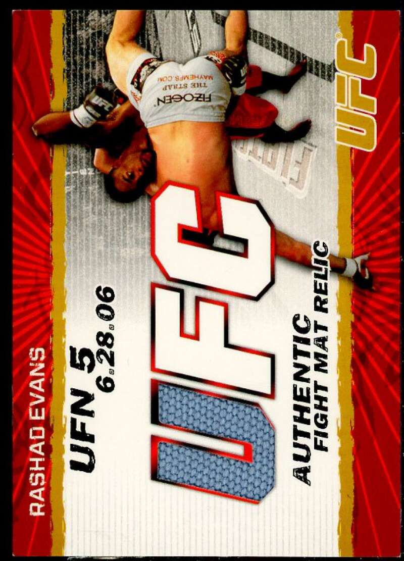 Rashad Evans Card 2009 Topps UFC Fight Mat Relics Gold #FMRE  Image 1