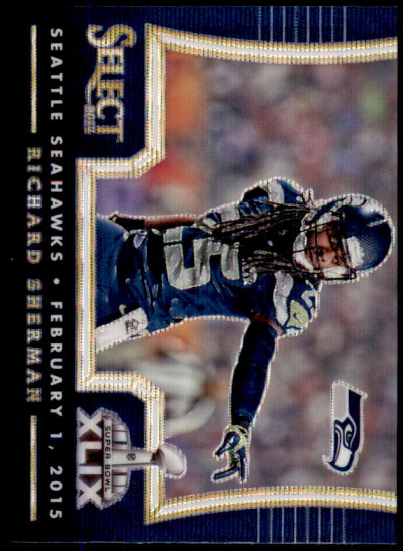 Richard Sherman Card 2014 Select Super Bowl Blue Mojo #33 Image 1