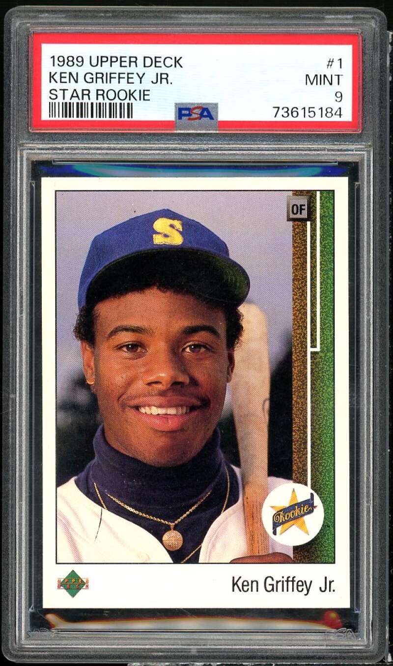 Ken Griffey Jr. Rookie Card 1989 Upper Deck #1 PSA 9 Image 1