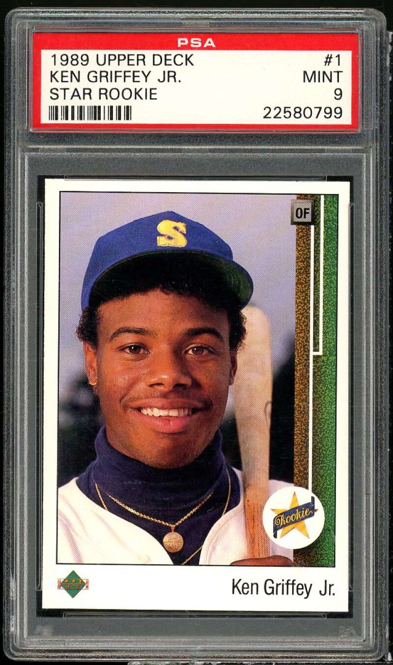 Ken Griffey Jr. Rookie Card 1989 Upper Deck #1 PSA 9 Image 1