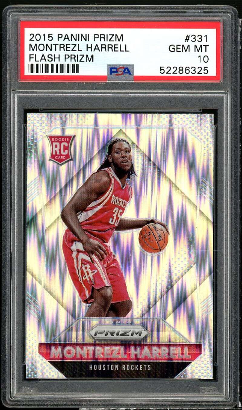 Montrezl Harrell Rookie Card 2015-16 Panini Prizm Flash Prizms #331 PSA 10 Image 1