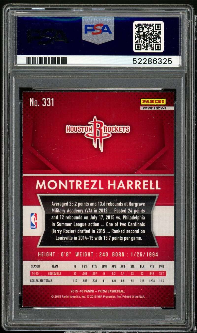 Montrezl Harrell Rookie Card 2015-16 Panini Prizm Flash Prizms #331 PSA 10 Image 2