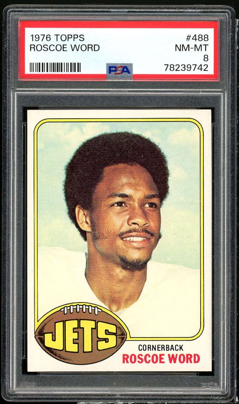 Roscoe Word Card 1976 Topps #488 PSA 8 Image 1