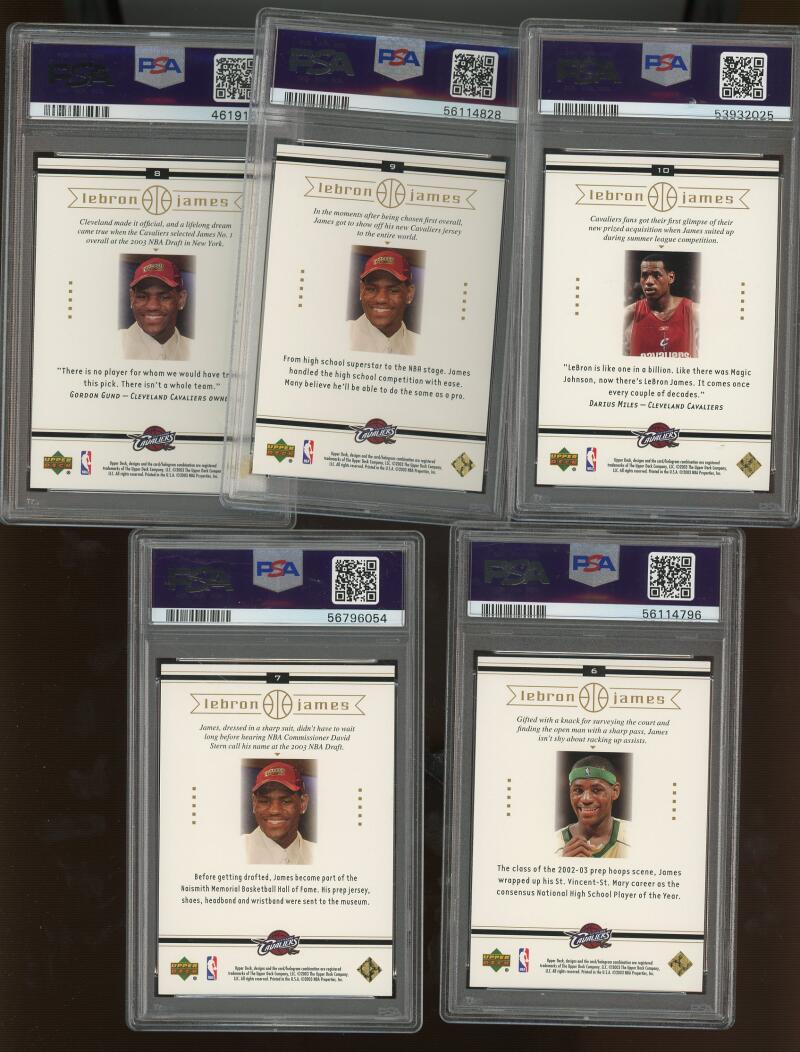 2003 Upper Deck Box Set Lebron James Rookie (1-30) Complete Set PSA 9 Image 4