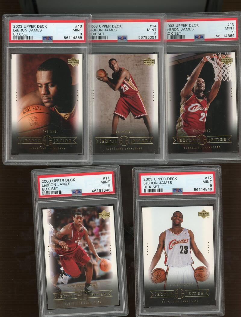 2003 Upper Deck Box Set Lebron James Rookie (1-30) Complete Set PSA 9 Image 5