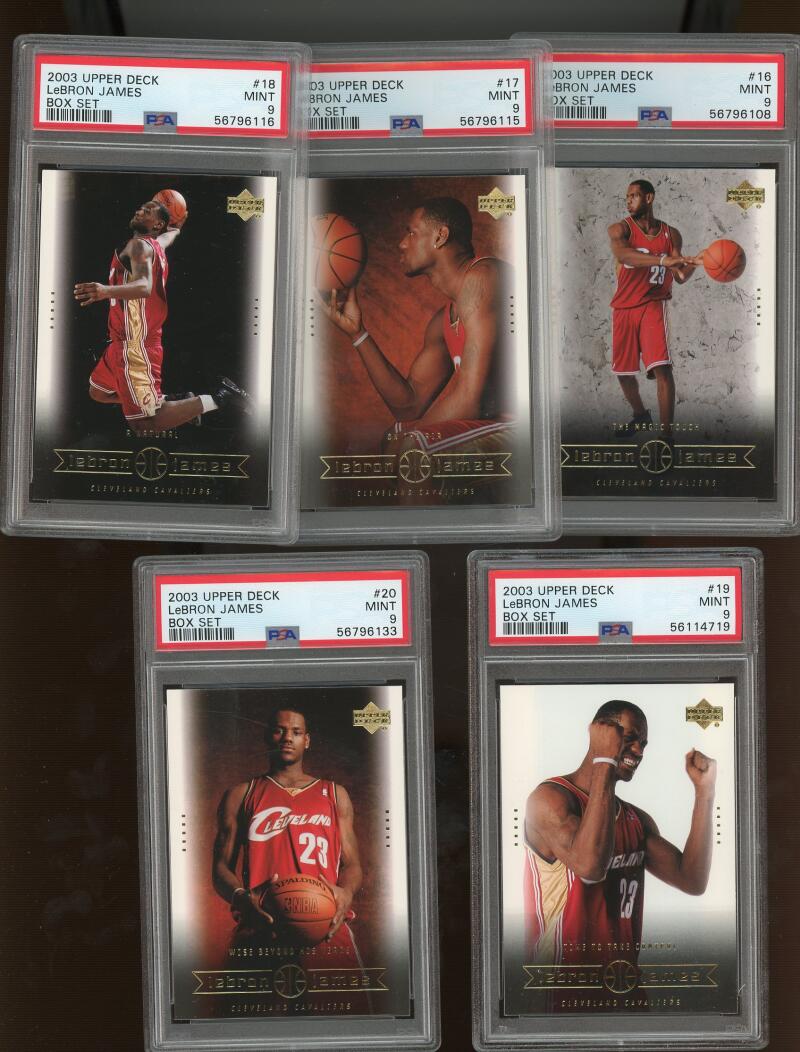 2003 Upper Deck Box Set Lebron James Rookie (1-30) Complete Set PSA 9 Image 7