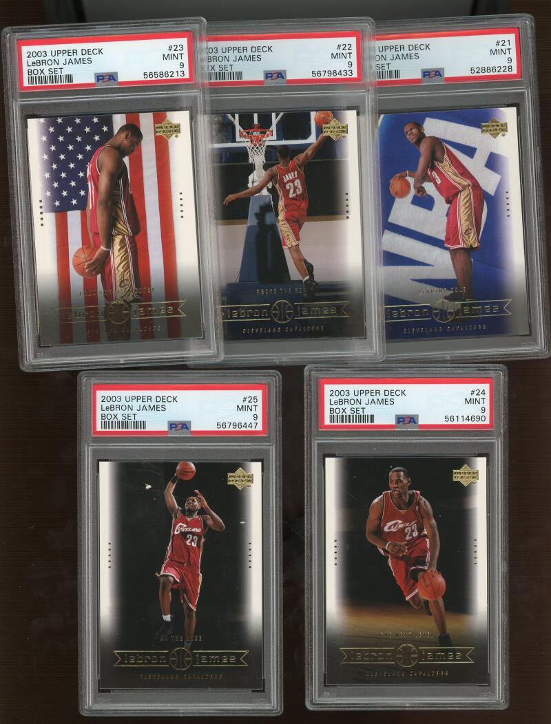 2003 Upper Deck Box Set Lebron James Rookie (1-30) Complete Set PSA 9 Image 9