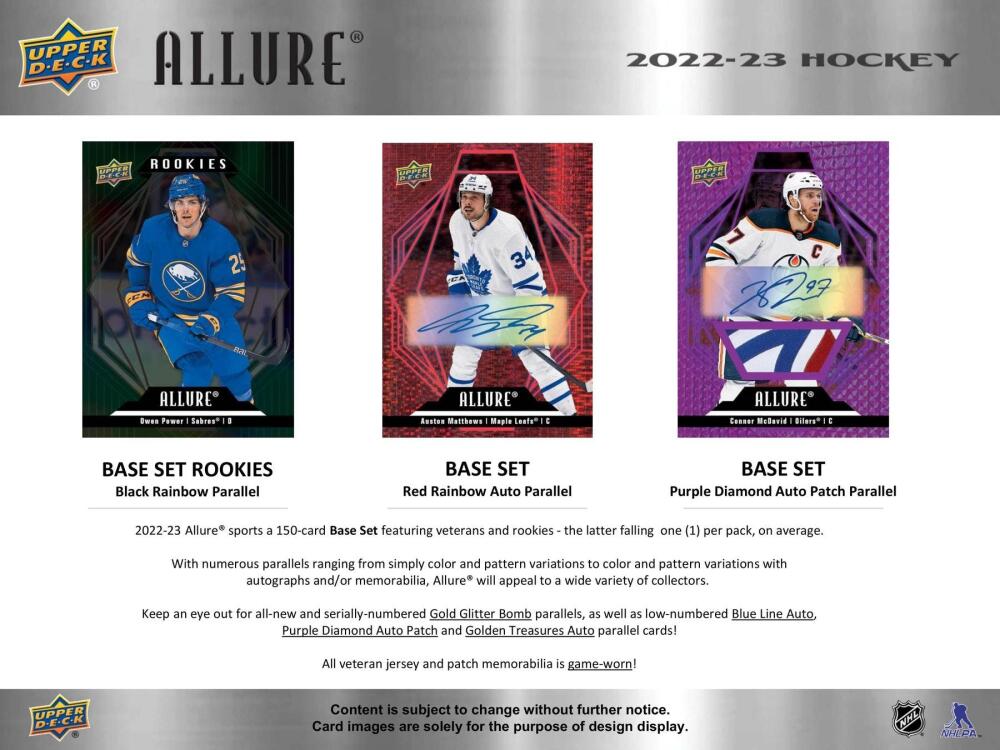 2022-23 Upper Deck Allure Hockey Hobby 18-Box Case Image 6