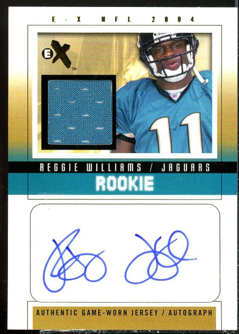 Reggie Williams Rookie Card 2004 E-X Rookie Jersey Autographs Gold #50  Image 1