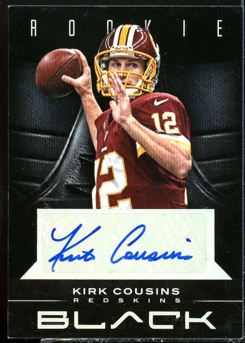 Kirk Cousins Rookie Card 2012 Panini Black Rookie Signatures #156  Image 1