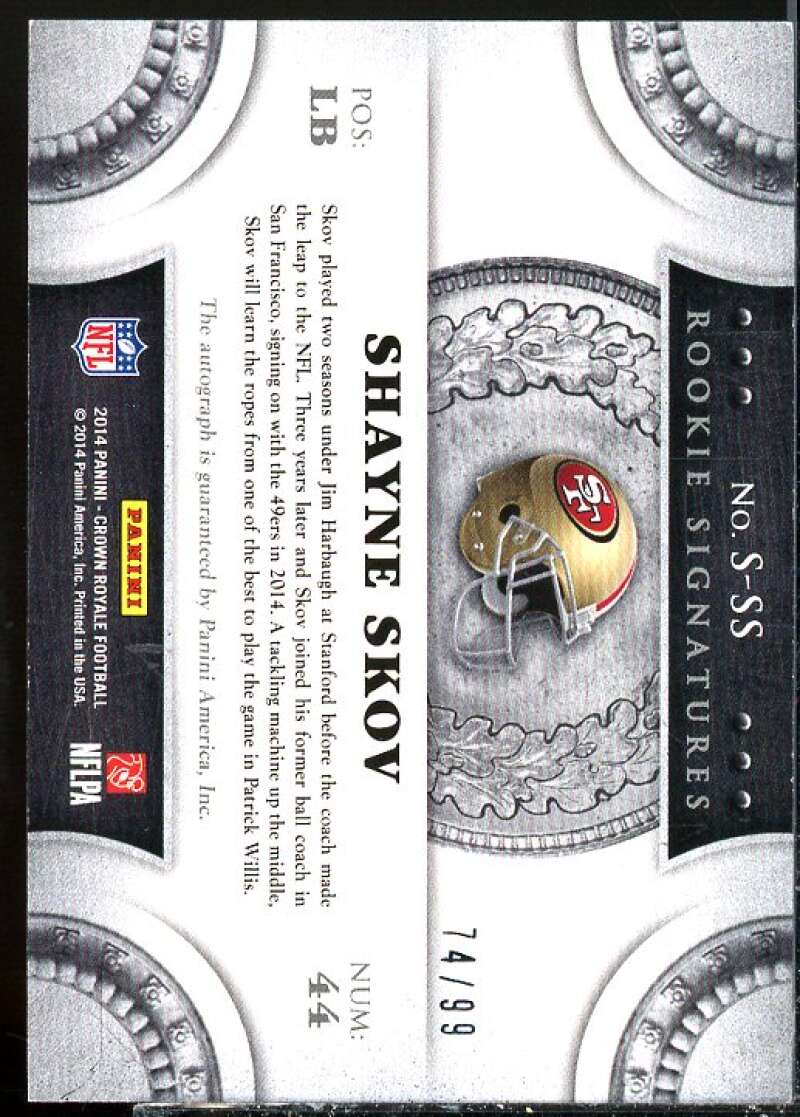 Shayne Skov Rookie Card 2014 Crown Royale Rookie Signatures Retail Bronze #SSS  Image 2