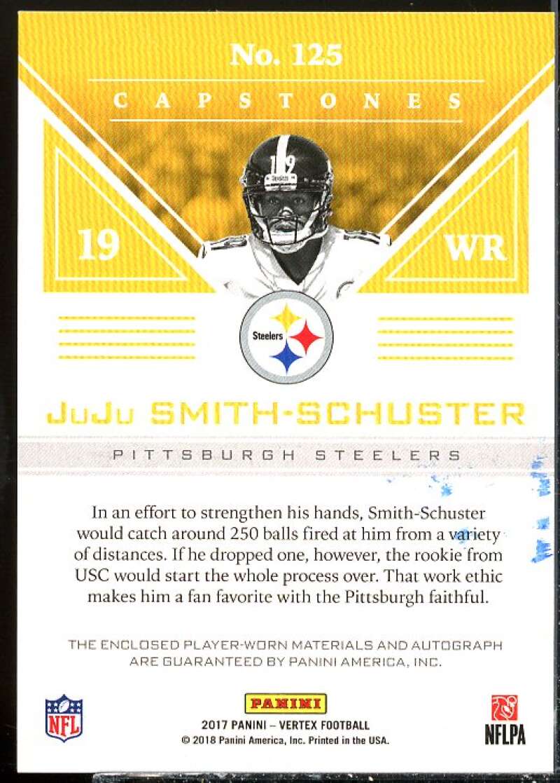 JuJu Smith-Schuster CAP JSY AU Rookie Card 2017 Panini Vertex #125  Image 2