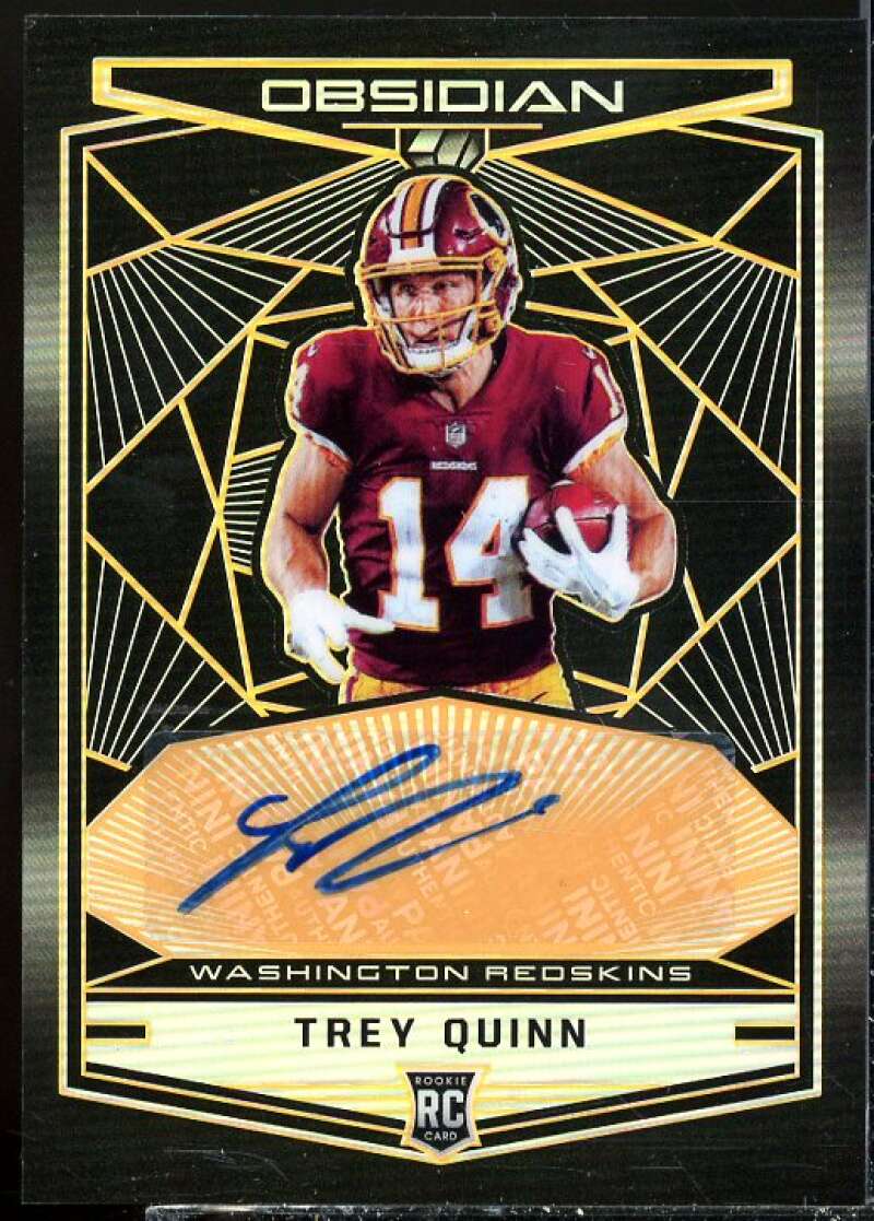 Trey Quinn Card 2018 Panini Obsidian Rookie Autographs Electric Etch Orange #93  Image 1