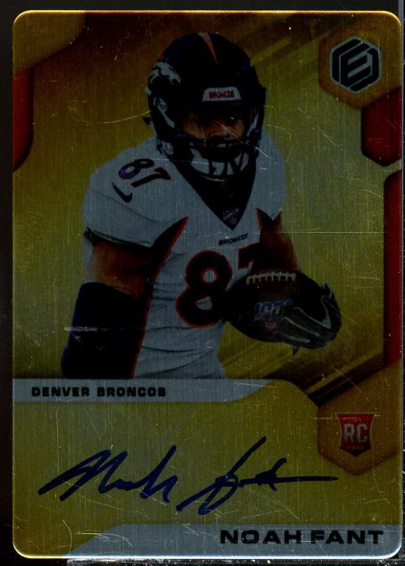 Noah Fant AU Rookie Card 2019 Panini Elements Gold #166  Image 1