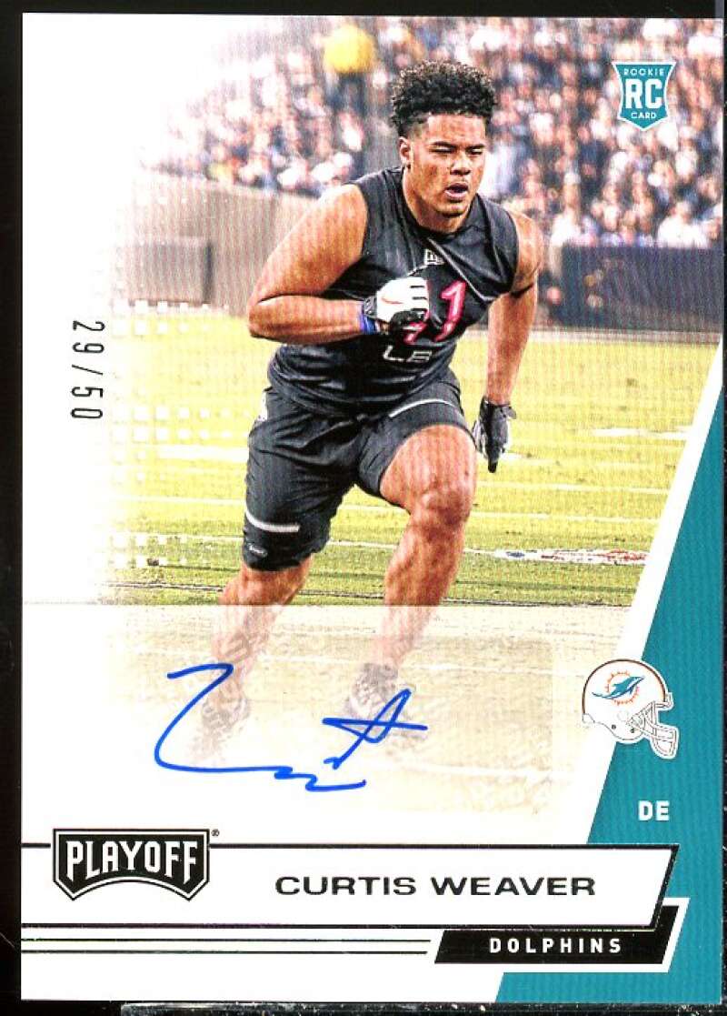 Curtis Weaver Rookie Card 2020 Playoff Rookie Autographs #295  Image 1
