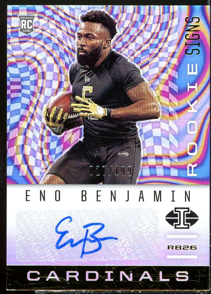 Eno Benjamin Rookie Card 2020 Panini Illusions Rookie Signs #10  Image 1