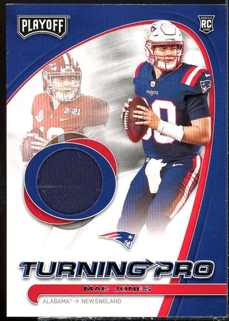 Mac Jones Rookie Card 2021 Playoff Turning Pro Memorabilia #1  Image 1