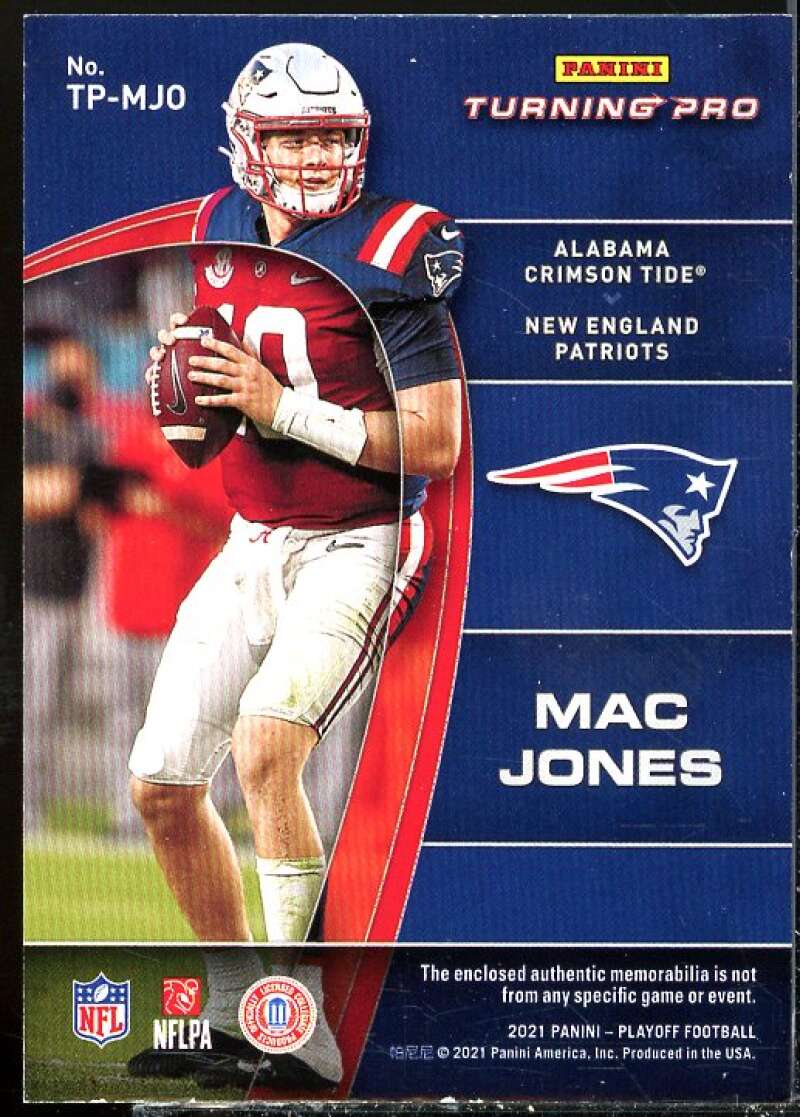 Mac Jones Rookie Card 2021 Playoff Turning Pro Memorabilia #1  Image 2